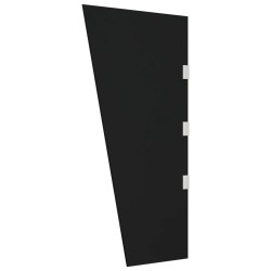 vidaXL Panel lateral dosel de puerta vidrio templado negro 50x100 cm