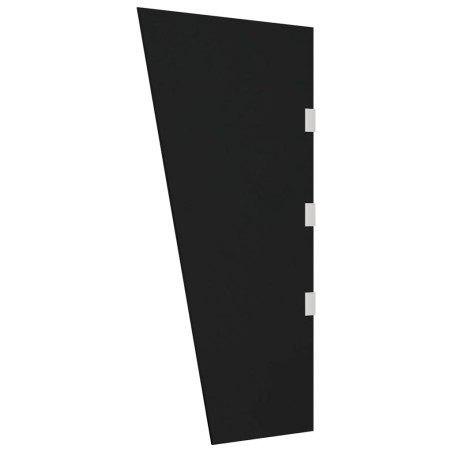 vidaXL Panel lateral dosel de puerta vidrio templado negro 50x100 cm