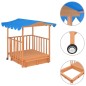vidaXL Casa de juegos para niños con arenero madera abeto azul UV50 vidaXL Casa de juegos para niños con arenero madera abeto azul UV50