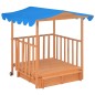 vidaXL Casa de juegos para niños con arenero madera abeto azul UV50 vidaXL Casa de juegos para niños con arenero madera abeto azul UV50