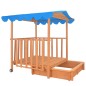 vidaXL Casa de juegos para niños con arenero madera abeto azul UV50 vidaXL Casa de juegos para niños con arenero madera abeto azul UV50
