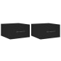 vidaXL Mesitas de noche de pared 2 uds negro 35x35x20 cm vidaXL Mesitas de noche de pared 2 uds negro 35x35x20 cm