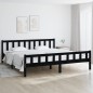 vidaXL Estructura de cama de madera maciza negra 160x200 cm vidaXL Estructura de cama de madera maciza negra 160x200 cm