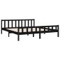 vidaXL Estructura de cama de madera maciza negra 160x200 cm vidaXL Estructura de cama de madera maciza negra 160x200 cm