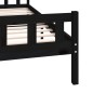 vidaXL Estructura de cama de madera maciza negra 160x200 cm vidaXL Estructura de cama de madera maciza negra 160x200 cm