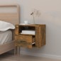 vidaXL Mesita de noche de pared roble ahumado 50x36x40 cm vidaXL Mesita de noche de pared roble ahumado 50x36x40 cm