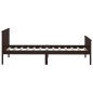 vidaXL Estructura de cama madera maciza de pino marrón oscuro 90x200cm
