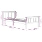 vidaXL Estructura de cama madera maciza de pino marrón oscuro 90x200cm
