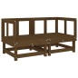 vidaXL Sofás esquineros y cojines 2 uds madera maciza pino marrón miel vidaXL Sofás esquineros y cojines 2 uds madera maciza pino marrón miel
