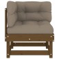 vidaXL Sofás esquineros y cojines 2 uds madera maciza pino marrón miel vidaXL Sofás esquineros y cojines 2 uds madera maciza pino marrón miel