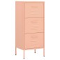 vidaXL Armario de almacenamiento acero rosa 42,5x35x101,5 cm