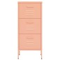 vidaXL Armario de almacenamiento acero rosa 42,5x35x101,5 cm