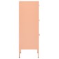 vidaXL Armario de almacenamiento acero rosa 42,5x35x101,5 cm