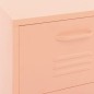 vidaXL Armario de almacenamiento acero rosa 42,5x35x101,5 cm