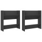 vidaXL Zapateros de pared 2 uds madera contrachapada gris 60x18x60 cm