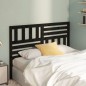 vidaXL Cabecero de cama madera maciza de pino negro 146x4x100 cm vidaXL Cabecero de cama madera maciza de pino negro 146x4x100 cm