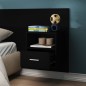vidaXL Mesita de noche de pared negra vidaXL Mesita de noche de pared negra