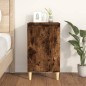vidaXL Mesita de noche madera contrachapada roble ahumado 40x35x70 cm