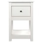 vidaXL Mesita de noche madera maciza de pino blanco 40x35x61,5 cm