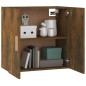 vidaXL Armario de pared madera contrachapada roble ahumado 60x30x60 cm vidaXL Armario de pared madera contrachapada roble ahumado 60x30x60 cm