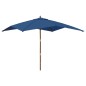 vidaXL Sombrilla de jardín poste de madera azul azure 300x300x273 cm vidaXL Sombrilla de jardín poste de madera azul azure 300x300x273 cm