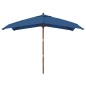 vidaXL Sombrilla de jardín poste de madera azul azure 300x300x273 cm vidaXL Sombrilla de jardín poste de madera azul azure 300x300x273 cm