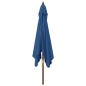 vidaXL Sombrilla de jardín poste de madera azul azure 300x300x273 cm vidaXL Sombrilla de jardín poste de madera azul azure 300x300x273 cm