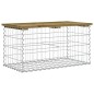 vidaXL Banco jardín diseño gaviones madera pino impregnada 83x44x42 cm vidaXL Banco jardín diseño gaviones madera pino impregnada 83x44x42 cm