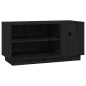 vidaXL Mueble de TV madera maciza de pino negro 80x35x40,5 cm vidaXL Mueble de TV madera maciza de pino negro 80x35x40,5 cm