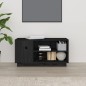 vidaXL Mueble de TV madera maciza de pino negro 80x35x40,5 cm vidaXL Mueble de TV madera maciza de pino negro 80x35x40,5 cm