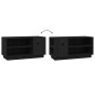 vidaXL Mueble de TV madera maciza de pino negro 80x35x40,5 cm vidaXL Mueble de TV madera maciza de pino negro 80x35x40,5 cm