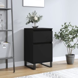 vidaXL Aparador madera de ingeniería negro 40x35x70 cm