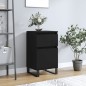 vidaXL Aparador madera de ingeniería negro 40x35x70 cm