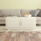 vidaXL Mesa de centro madera contrachapada blanco brillo 102x50x45 cm vidaXL Mesa de centro madera contrachapada blanco brillo 102x50x45 cm