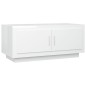 vidaXL Mesa de centro madera contrachapada blanco brillo 102x50x45 cm vidaXL Mesa de centro madera contrachapada blanco brillo 102x50x45 cm