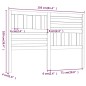 vidaXL Cabecero de cama madera maciza de pino blanco 156x4x100 cm