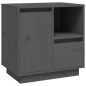 vidaXL Mesita de noche madera maciza de pino gris 50x34x50 cm vidaXL Mesita de noche madera maciza de pino gris 50x34x50 cm