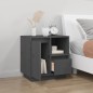 vidaXL Mesita de noche madera maciza de pino gris 50x34x50 cm vidaXL Mesita de noche madera maciza de pino gris 50x34x50 cm