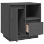 vidaXL Mesita de noche madera maciza de pino gris 50x34x50 cm vidaXL Mesita de noche madera maciza de pino gris 50x34x50 cm