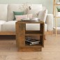 vidaXL Mesa de centro madera contrachapada roble ahumado 40x40x43 cm