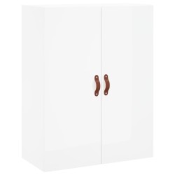 vidaXL Armario de pared blanco brillante 69,5x34x90 cm