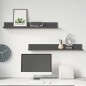 vidaXL Estantes de pared 2 uds madera maciza de pino gris 80x11x9 cm vidaXL Estantes de pared 2 uds madera maciza de pino gris 80x11x9 cm