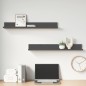 vidaXL Estantes de pared 2 uds madera maciza de pino gris 80x11x9 cm vidaXL Estantes de pared 2 uds madera maciza de pino gris 80x11x9 cm