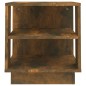 vidaXL Mesa de centro madera contrachapada roble ahumado 40x40x43 cm