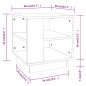 vidaXL Mesa de centro madera contrachapada roble ahumado 40x40x43 cm