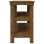 vidaXL Banco de trabajo madera maciza pino marrón miel 142,5x50x80 cm vidaXL Banco de trabajo madera maciza pino marrón miel 142,5x50x80 cm