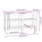vidaXL Banco de trabajo madera maciza pino marrón miel 142,5x50x80 cm vidaXL Banco de trabajo madera maciza pino marrón miel 142,5x50x80 cm