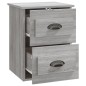 vidaXL Mesita de noche de pared gris Sonoma 41,5x36x53 cm vidaXL Mesita de noche de pared gris Sonoma 41,5x36x53 cm