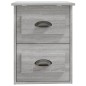 vidaXL Mesita de noche de pared gris Sonoma 41,5x36x53 cm vidaXL Mesita de noche de pared gris Sonoma 41,5x36x53 cm