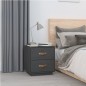 vidaXL Mesitas de noche 2 uds madera maciza pino gris 40x34x45 cm vidaXL Mesitas de noche 2 uds madera maciza pino gris 40x34x45 cm